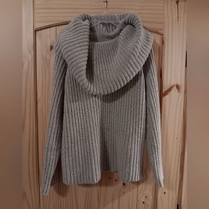 Listicle Soft Gray Turtle/cowl Neck Ribbed Women's Sweater Size S